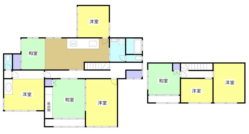 袋井市睦町 間取り図