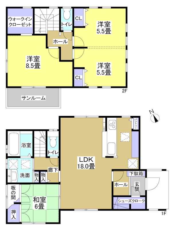 浜松市浜名区西中瀬 間取り図