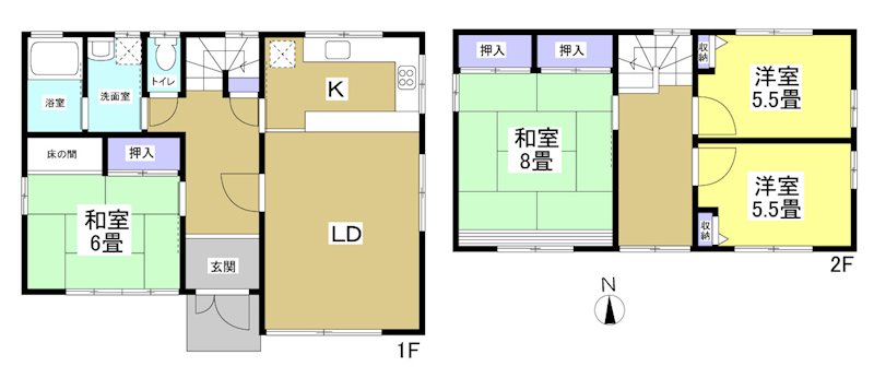 袋井市梅山 間取り図