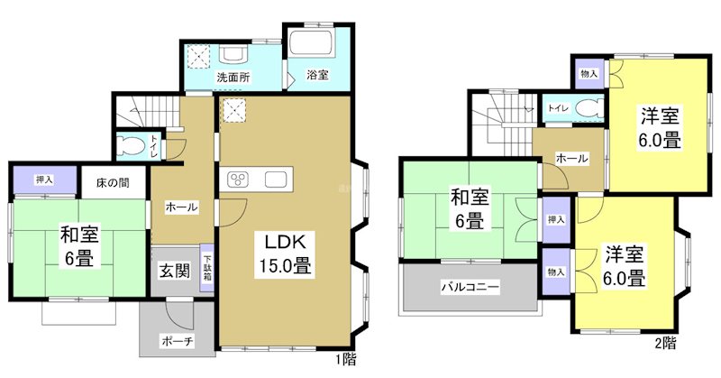 袋井市川井 間取り図