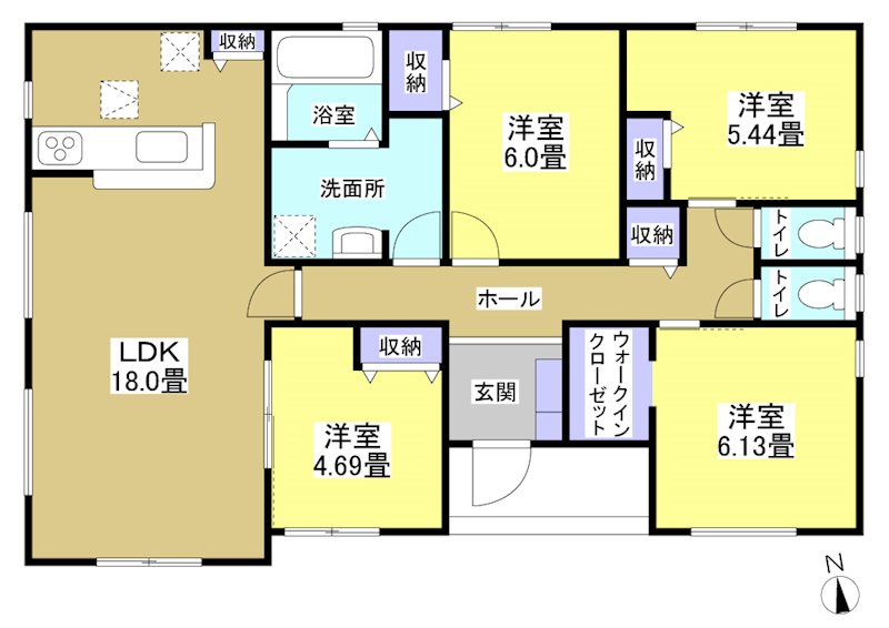 磐田市福田 間取り図