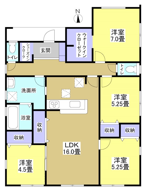 磐田市福田 間取り図