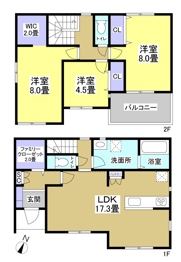 浜松市中央区曳馬4丁目 間取り図