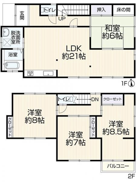 磐田市草崎 間取り図