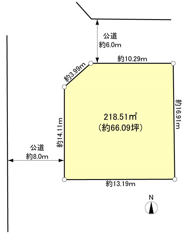 湖西市駅南一丁目 間取図・土地図