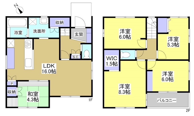 浜松市中央区葵西2丁目 間取り図