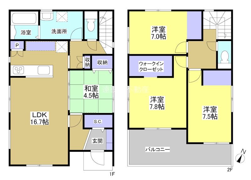 浜松市中央区大蒲町 間取り図