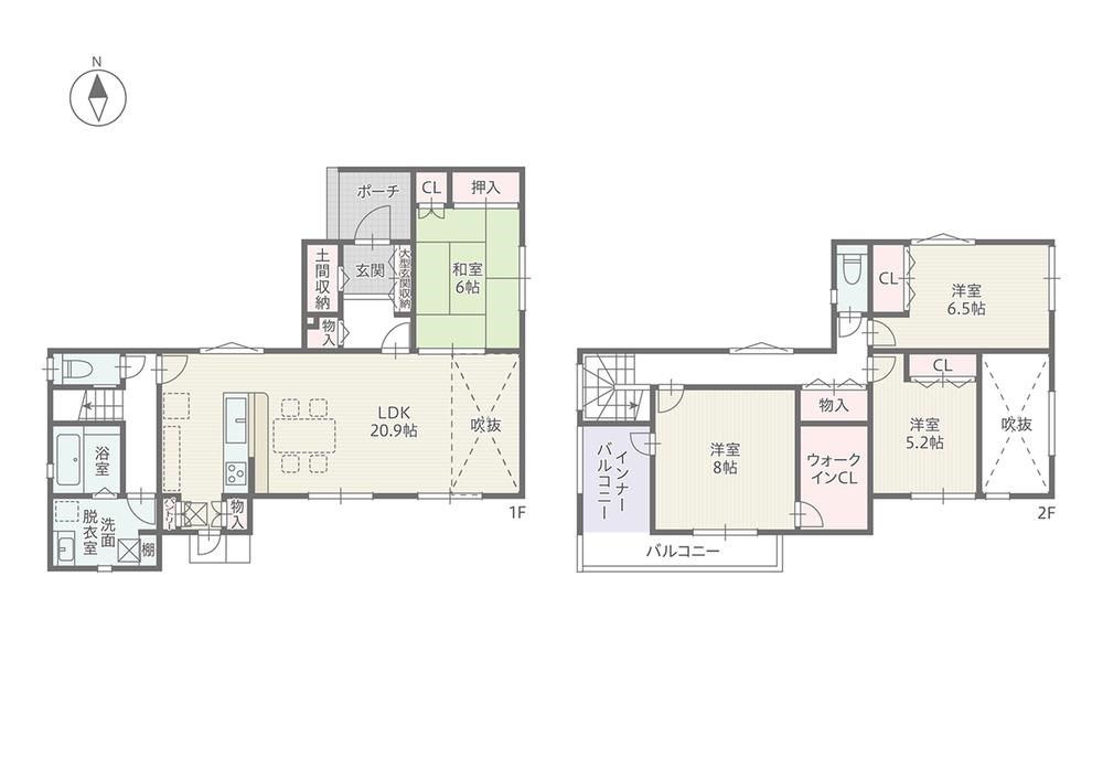 浜松市中央区小豆餅2丁目 間取り図