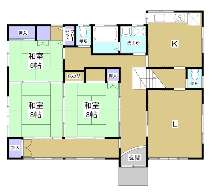 袋井市上山梨 間取り図