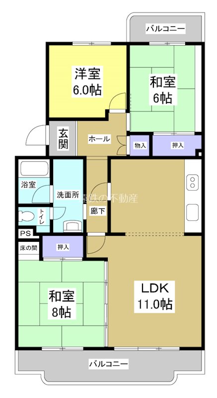 芳川ハイツ4号棟 間取り図