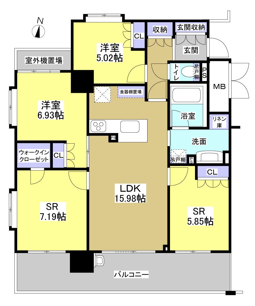 エンブルガーデン浜名湖 301号室 間取り図