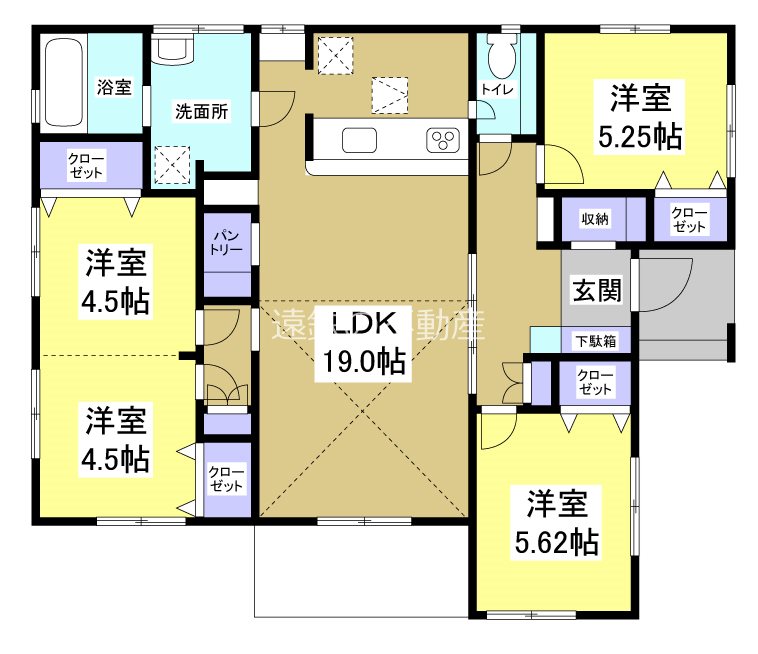 掛川市西大渕 間取り図