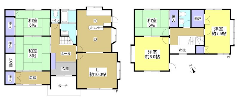 浜松市浜名区貴布祢 間取り図