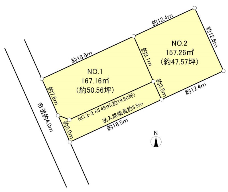 磐田市堀之内　No.1 間取図・土地図