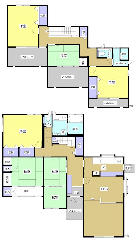 袋井市岡崎 間取り図