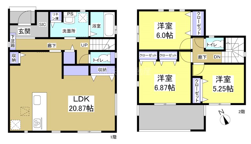 浜松市中央区鴨江2丁目 間取り図