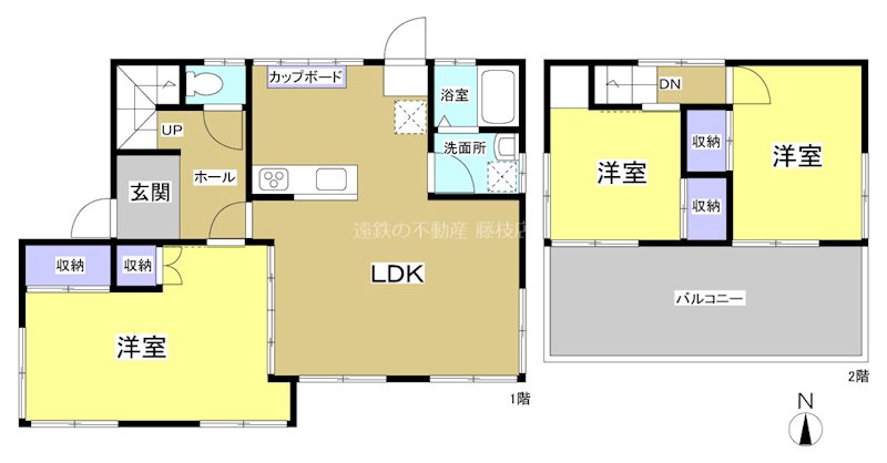 静岡県藤枝市藤岡４丁目 間取図・土地図