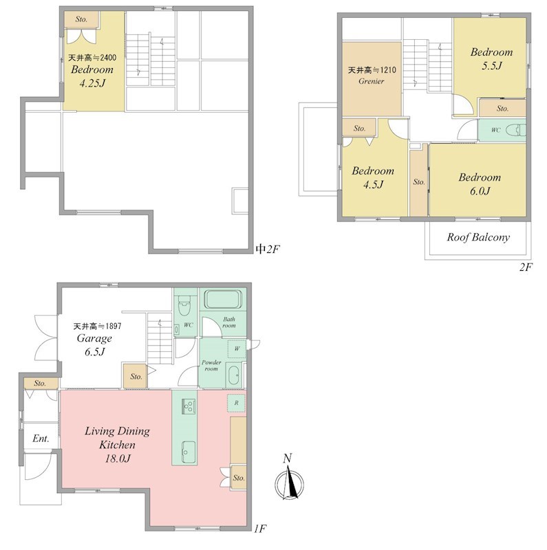 浜松市中央区向宿1丁目 間取り図