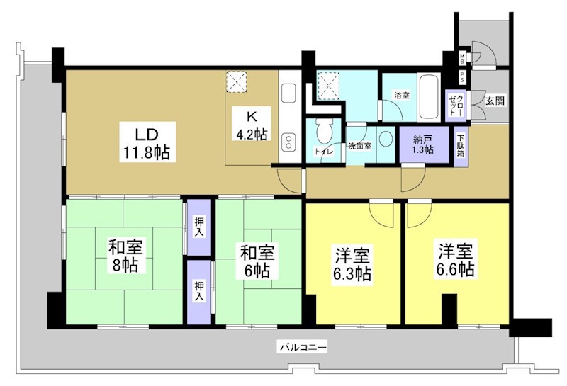 浜松アーバンヒルズ 420号室 間取り図