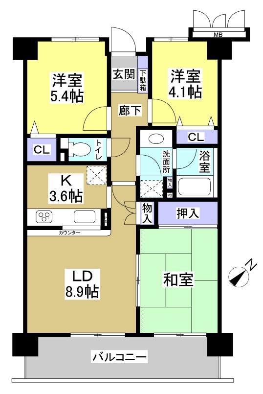 藤和ハイタウン上島 間取り図