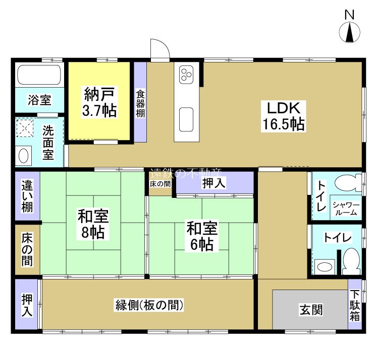 菊川市本所 間取り図