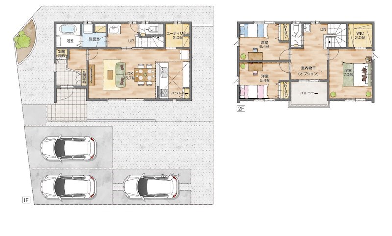 菊川市加茂 間取り図