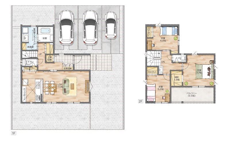 菊川市加茂 間取り図