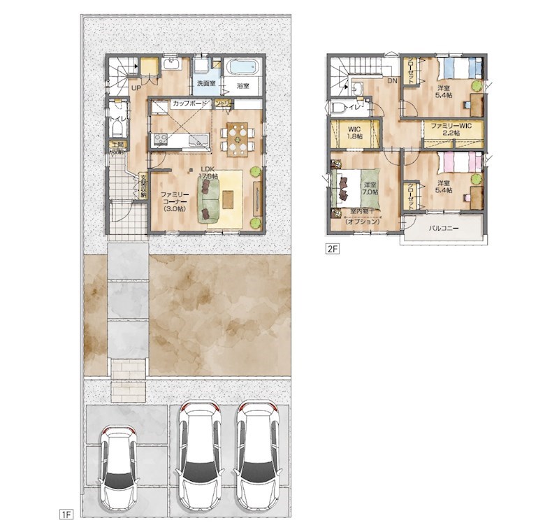 菊川市仲島2丁目 間取り図