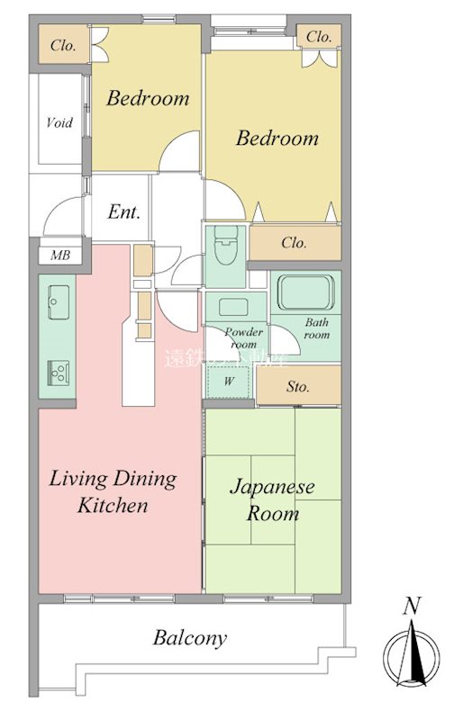 スカイパレス南平台A棟 間取り図