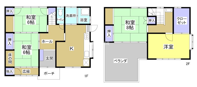 浜松市中央区頭陀寺町 間取り図