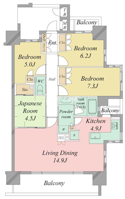 ブライトタウン菊川 間取り図