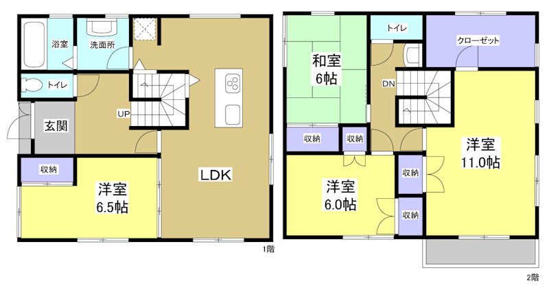 磐田市千手堂 間取り図