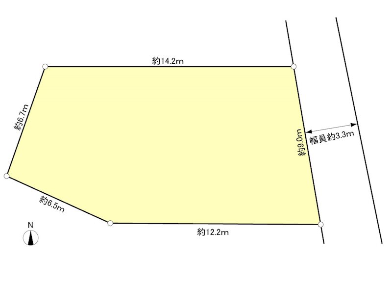 建築条件無し!解体更地渡し! 浜松市中央区富塚町 間取り図
