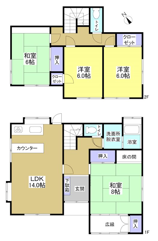 菊川市本所 間取り図