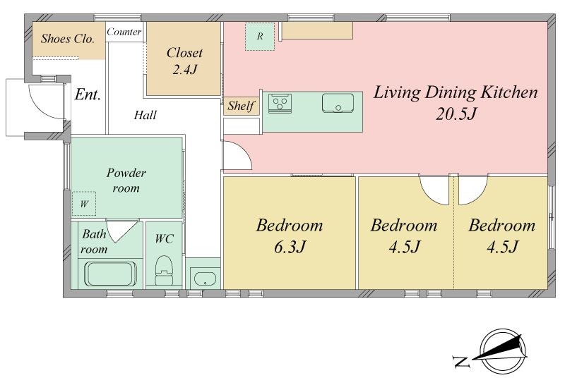 袋井市久能 間取り図