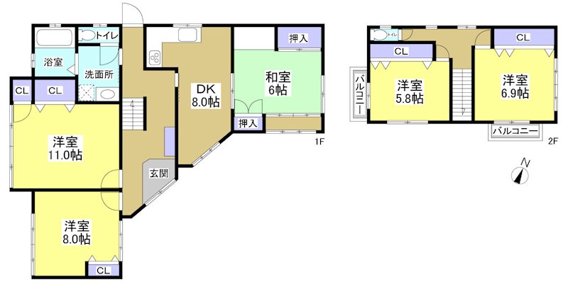 浜松市中央区富塚町 間取り図