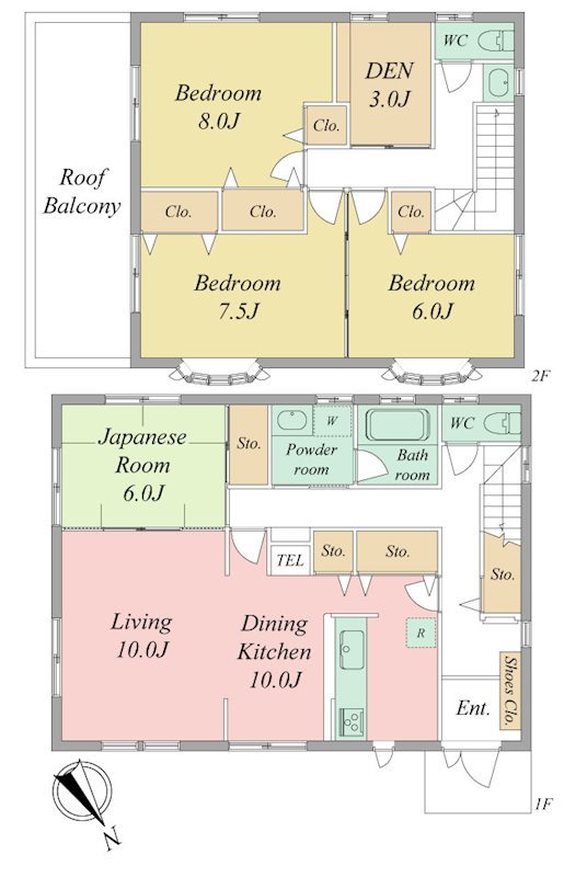 広沢プラザ TEL456-0055 浜松市中央区富塚町 間取り図