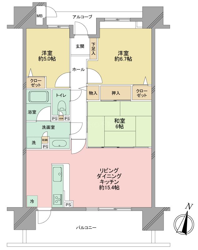 ディークラディア葵東 間取り図
