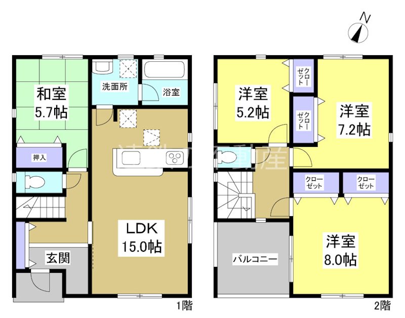 菊川市加茂 間取り図