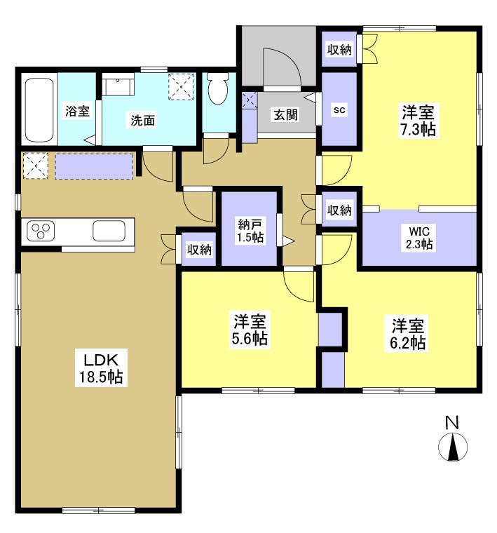 磐田市城之崎4丁目 間取り図