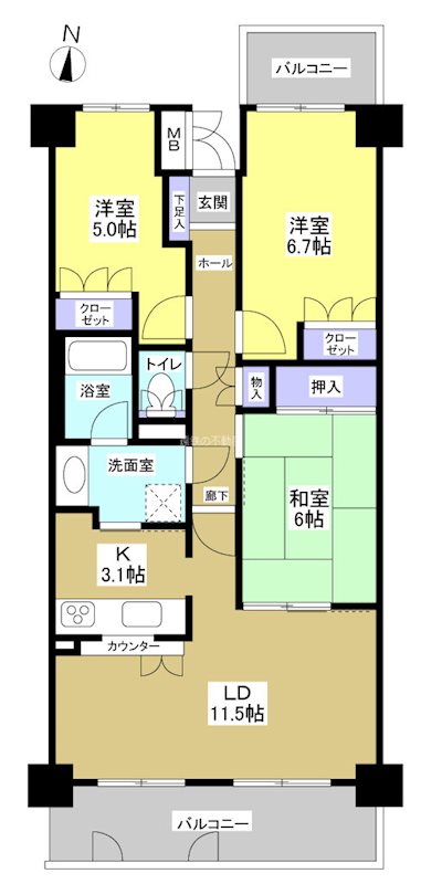 ファイネスコート神立 間取り図