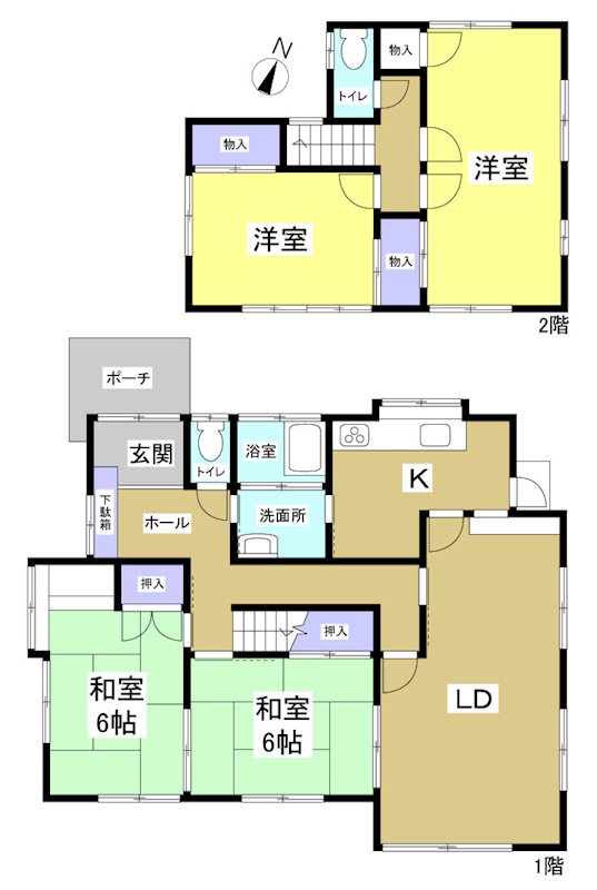 掛川市葛ケ丘 間取り図