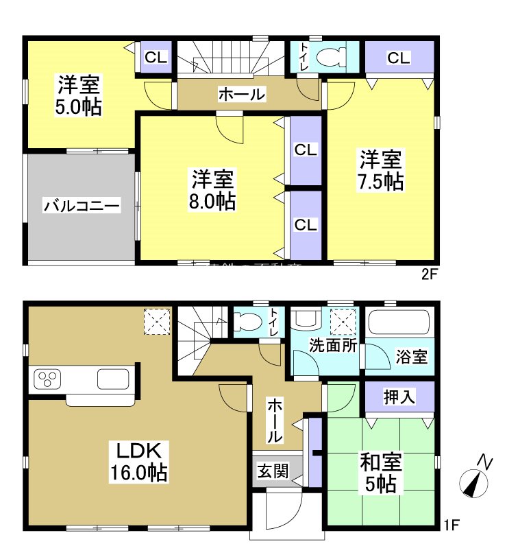 袋井市広岡 間取り図