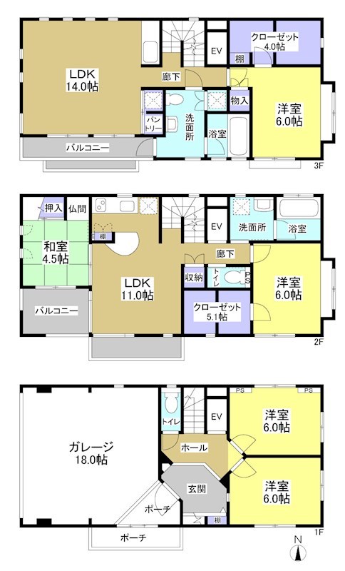 浜松市中央区野口町 間取り図