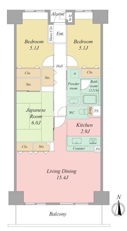 ハーモニア新町 間取り図