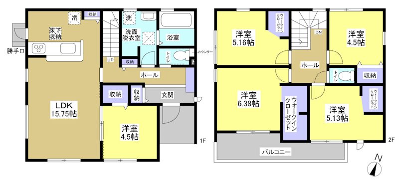 袋井市上山梨 間取り図