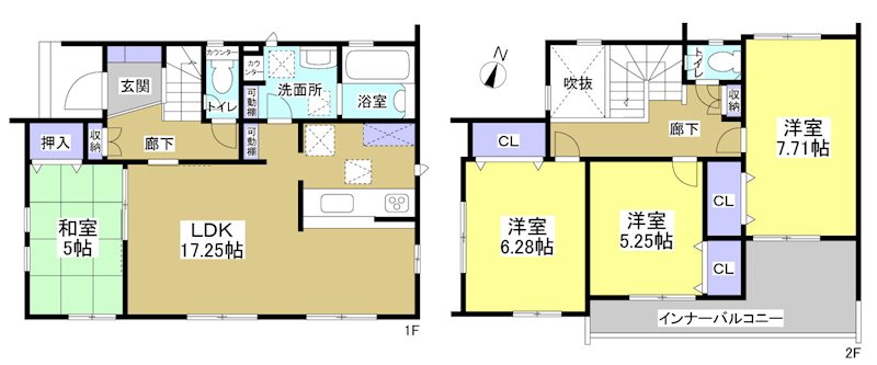 掛川市青葉台 間取り図