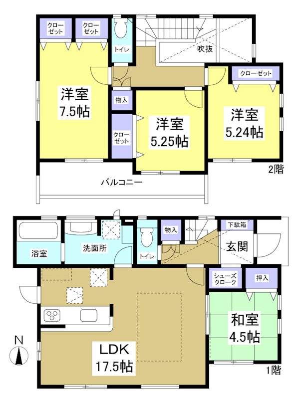 浜松市浜名区内野 間取り図