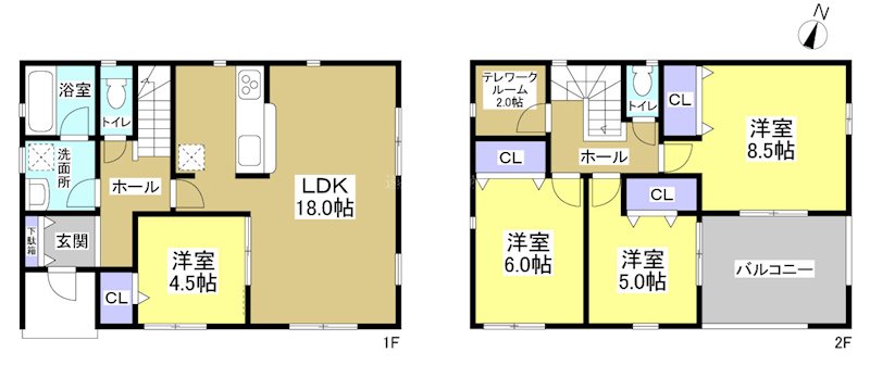 浜松市中央区笠井新田町 間取図・土地図