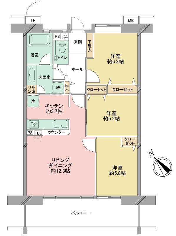 アーバンシティ浜松高丘 間取り図